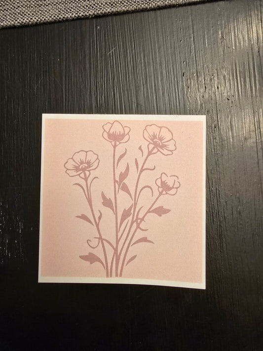 Pink flower notepad