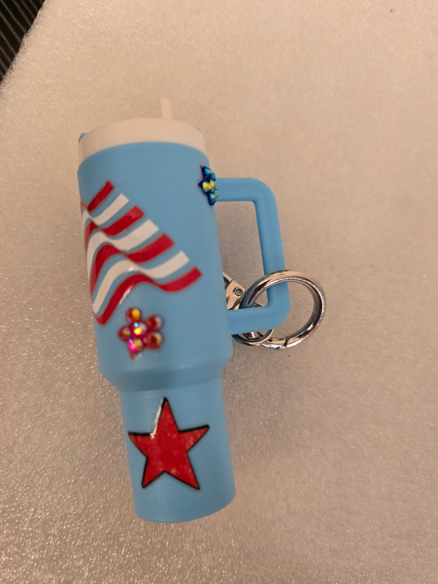Mini Tumbler Keychain- Blue