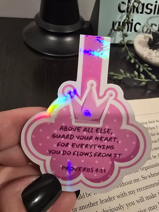 Magnetic Bookmark- Above All Else Guard your Heart Proverbs 4:23