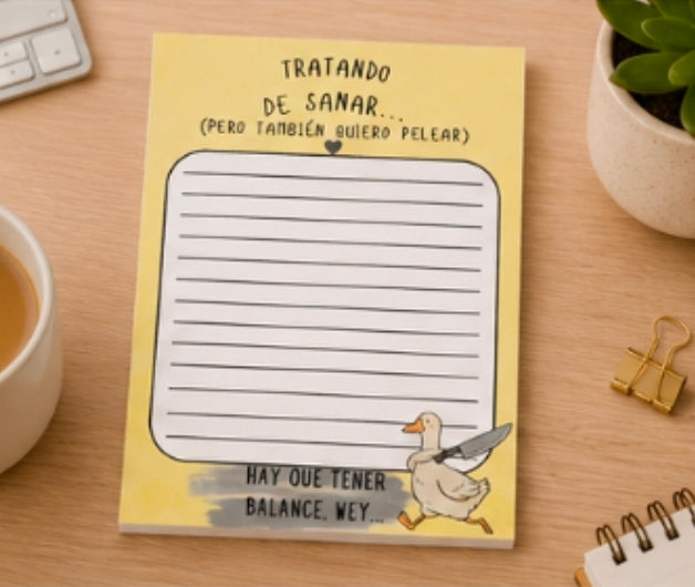 Tratando de Sanar... (Pero También Quiero Pelear) Bloc de Notas