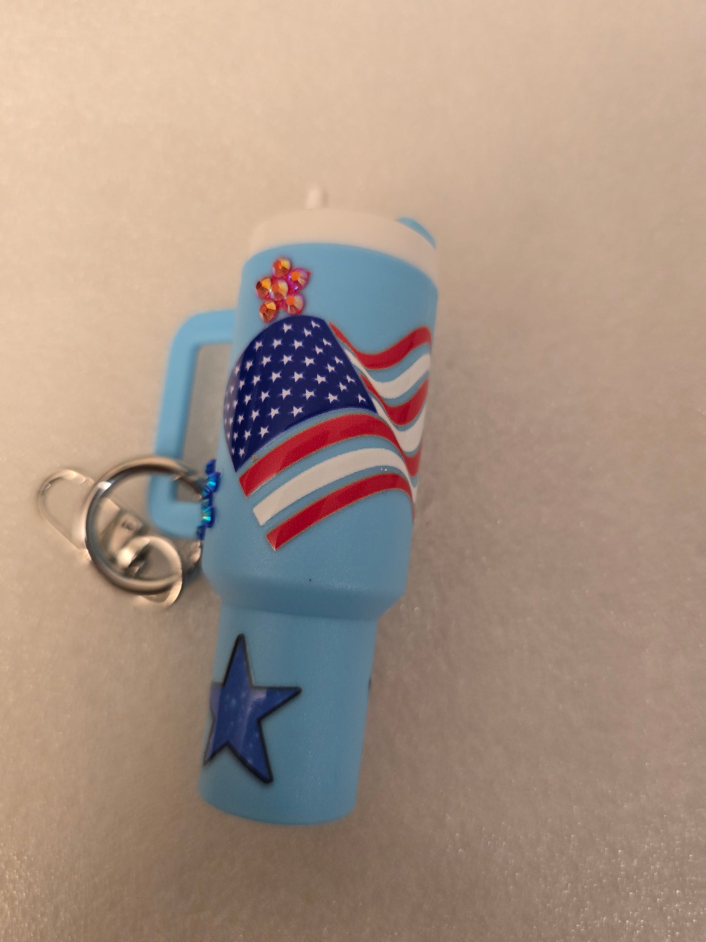 Mini Tumbler Keychain- Blue