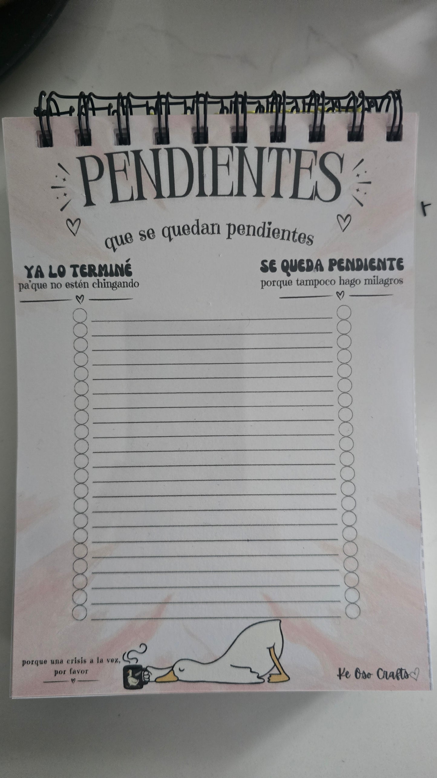 Pendientes Que Se Quedan Pendientes | Libreta de Pendientes con Actitud