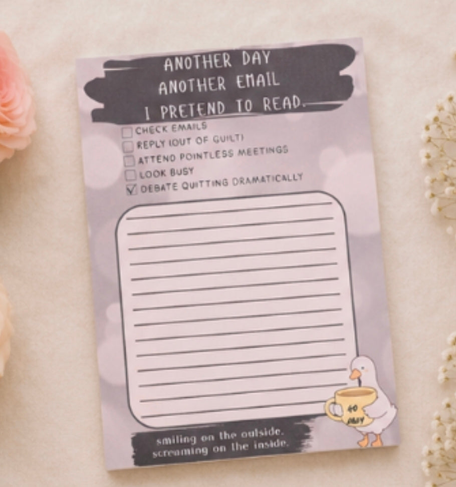 Another Day, Another Email I Pretend to Read Funny Notepad