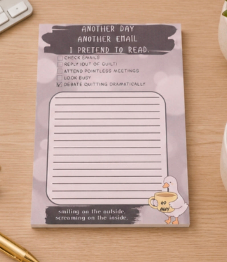 Another Day, Another Email I Pretend to Read Funny Notepad