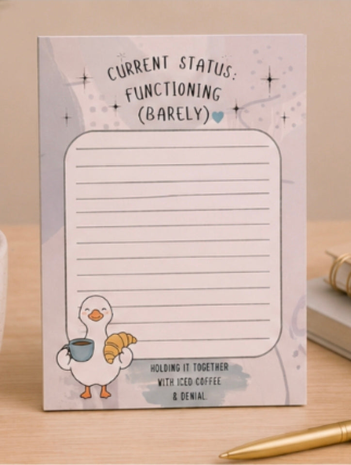 Current Status: Functioning (Barely) Funny Notepad