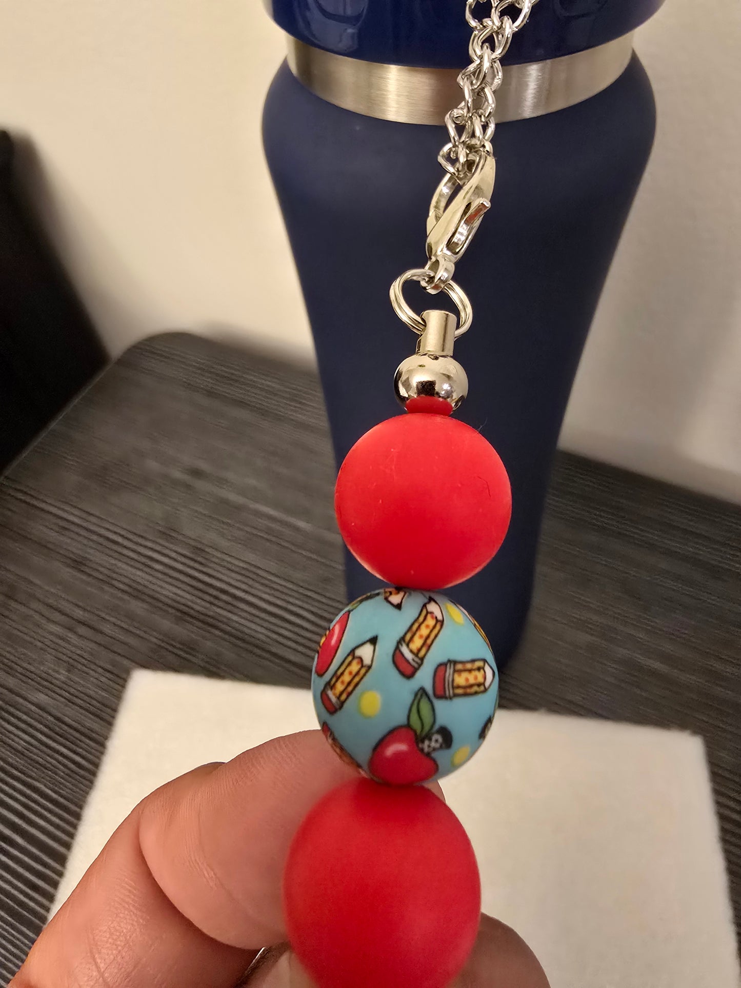 Teacher Fuel -Red Tumbler/Keychain Charm