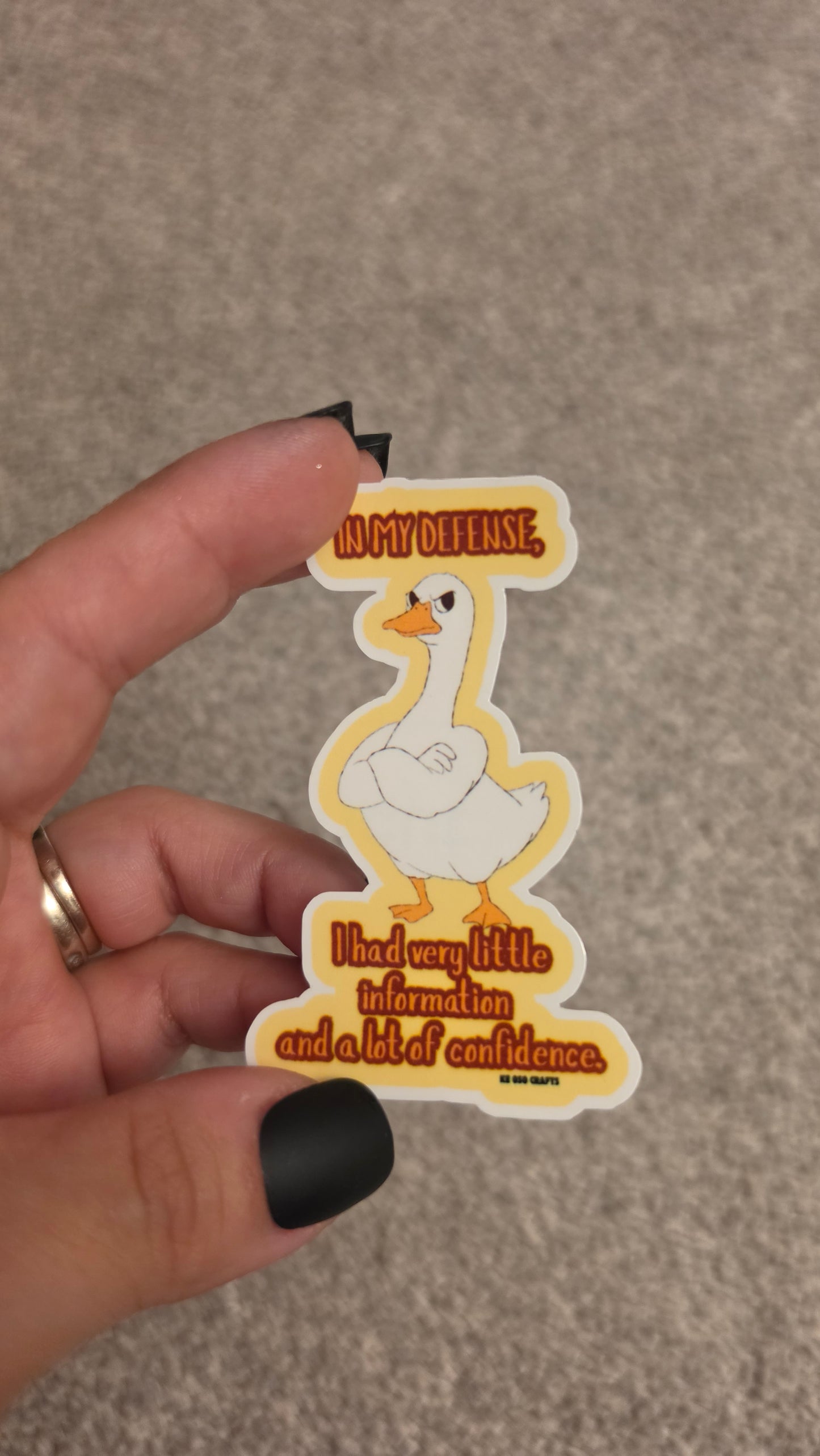 In My Defense, I Had Very Little Information & A Lot of Confidence 😌 | Funny Sarcastic Sticker or Magnet
