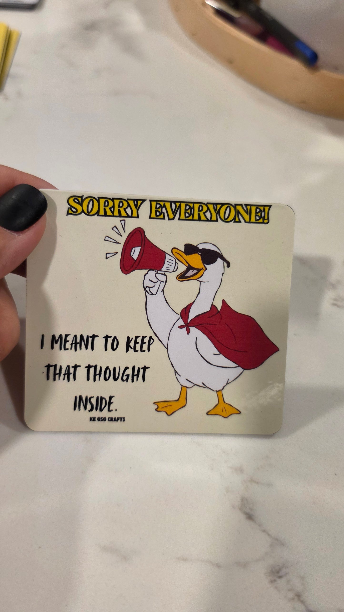 Sorry Everyone! I Meant to Keep That Thought Inside 😬 | Sarcastic Sticker or Magnet