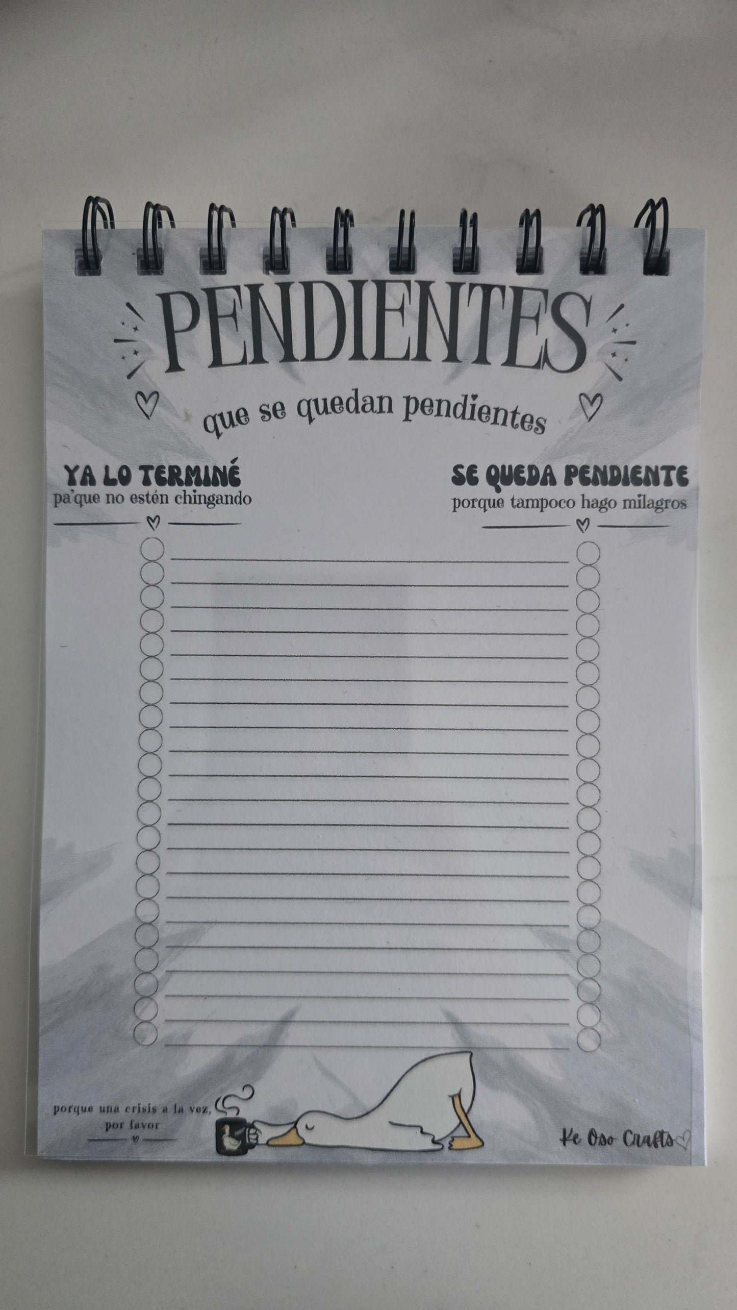 Pendientes Que Se Quedan Pendientes | Libreta de Pendientes con Actitud