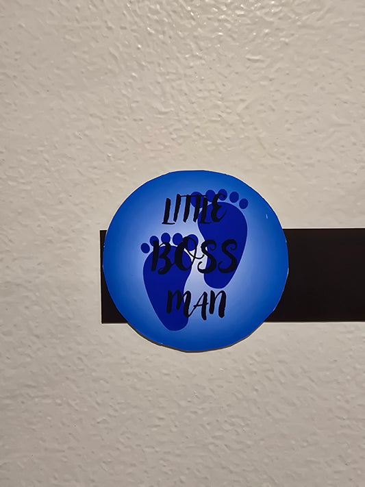 Decorative Magnet- Blue Little Boss Man