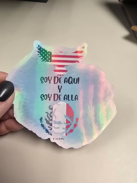 Sticker- Soy de aqui y soy de alla