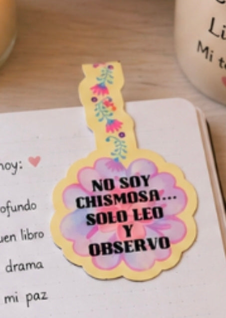 No Soy Chismosa Solo Leo y Observo | Separador Magnético para Libros | Regalo para Lectoras