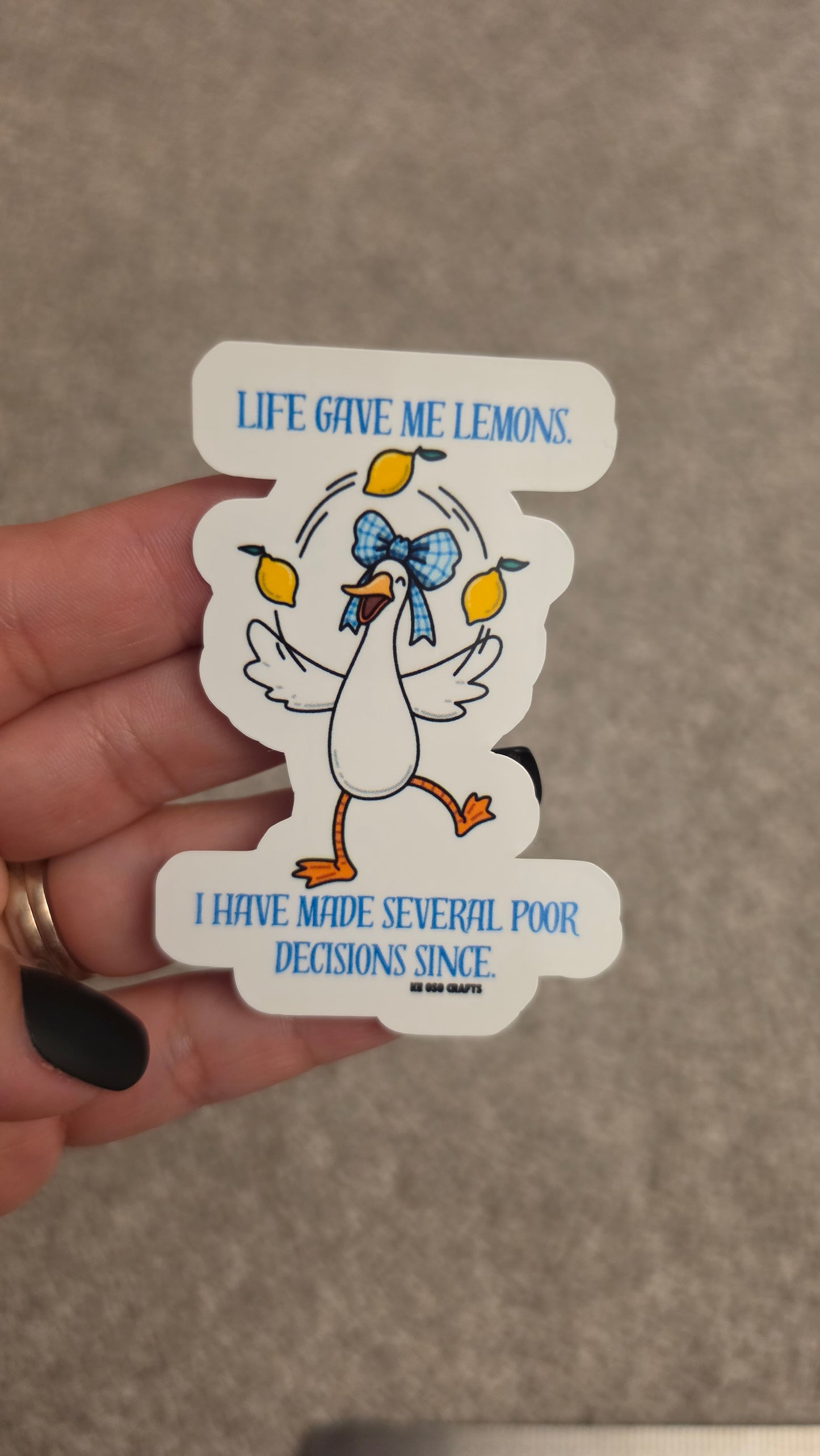 Life Gave Me Lemons… I Made Several Poor Decisions Since 🍋😂 | Funny Sarcastic Sticker or Magnet