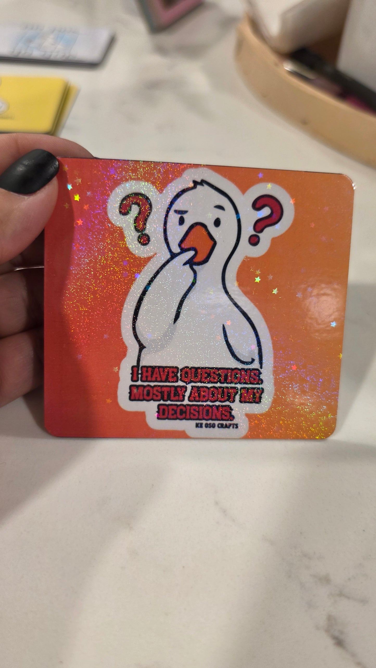 I Have Questions. Mostly About My Decisions. 🤨😂 | Funny Bad Decisions Sticker or Magnet