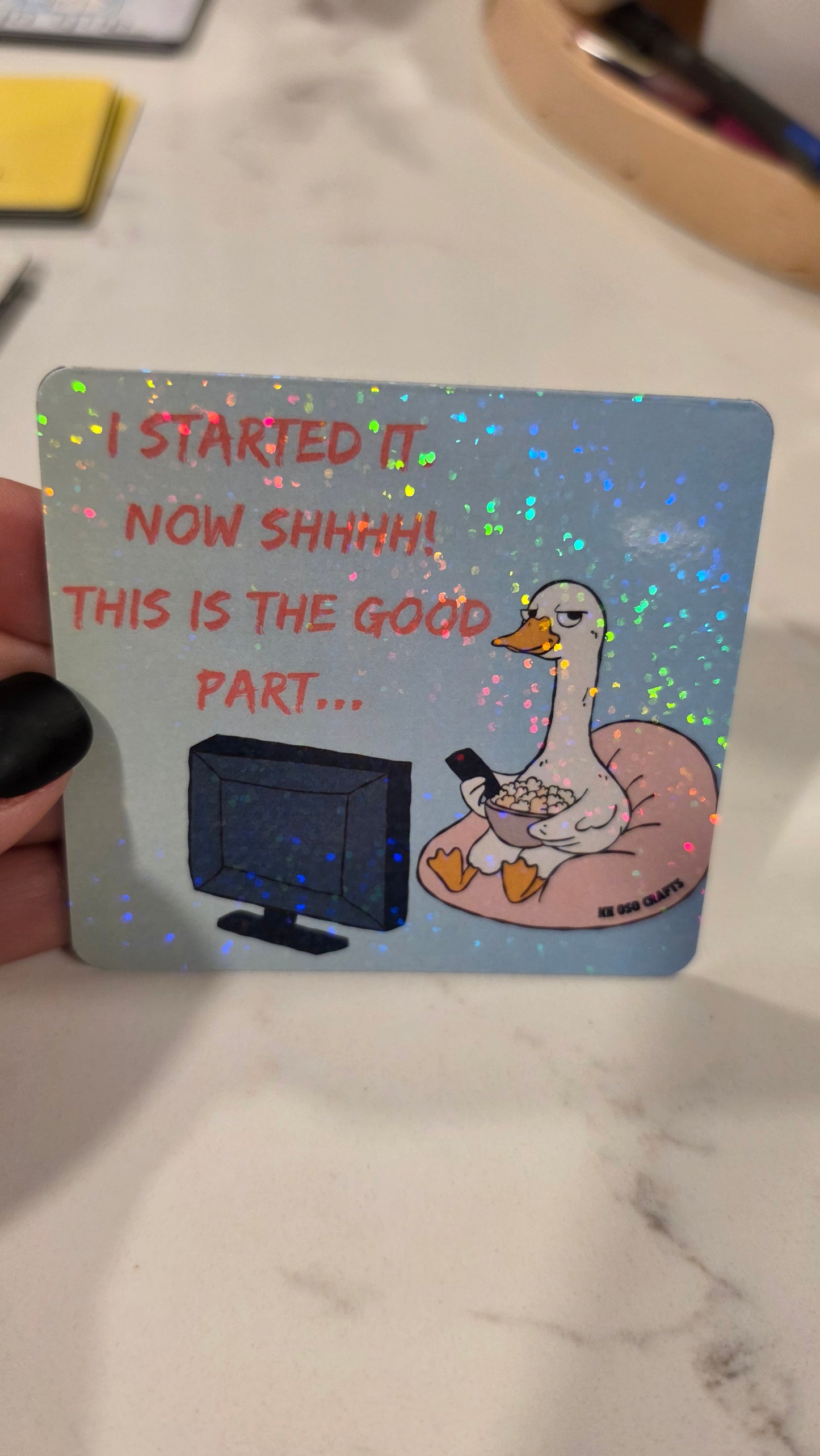 I Started It. Now SHHHH! This Is the Good Part 🍿 | Funny Petty Chaos Sticker or Magnet