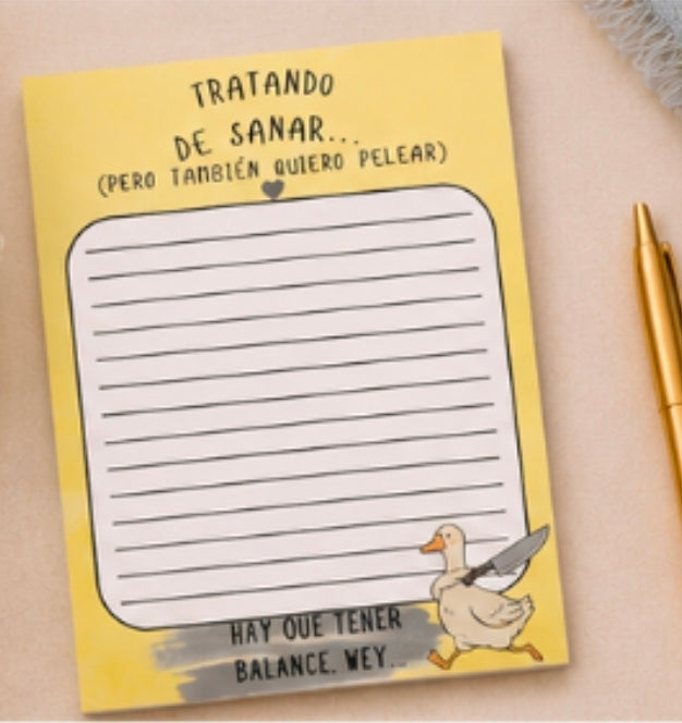 Tratando de Sanar... (Pero También Quiero Pelear) Bloc de Notas