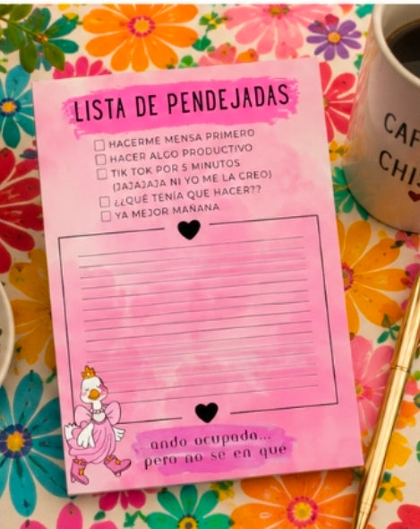 Lista de Pendejadas Bloc de Notas