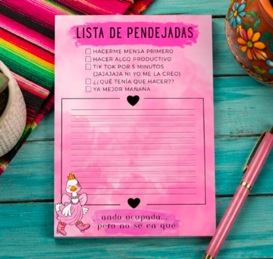Lista de Pendejadas Bloc de Notas