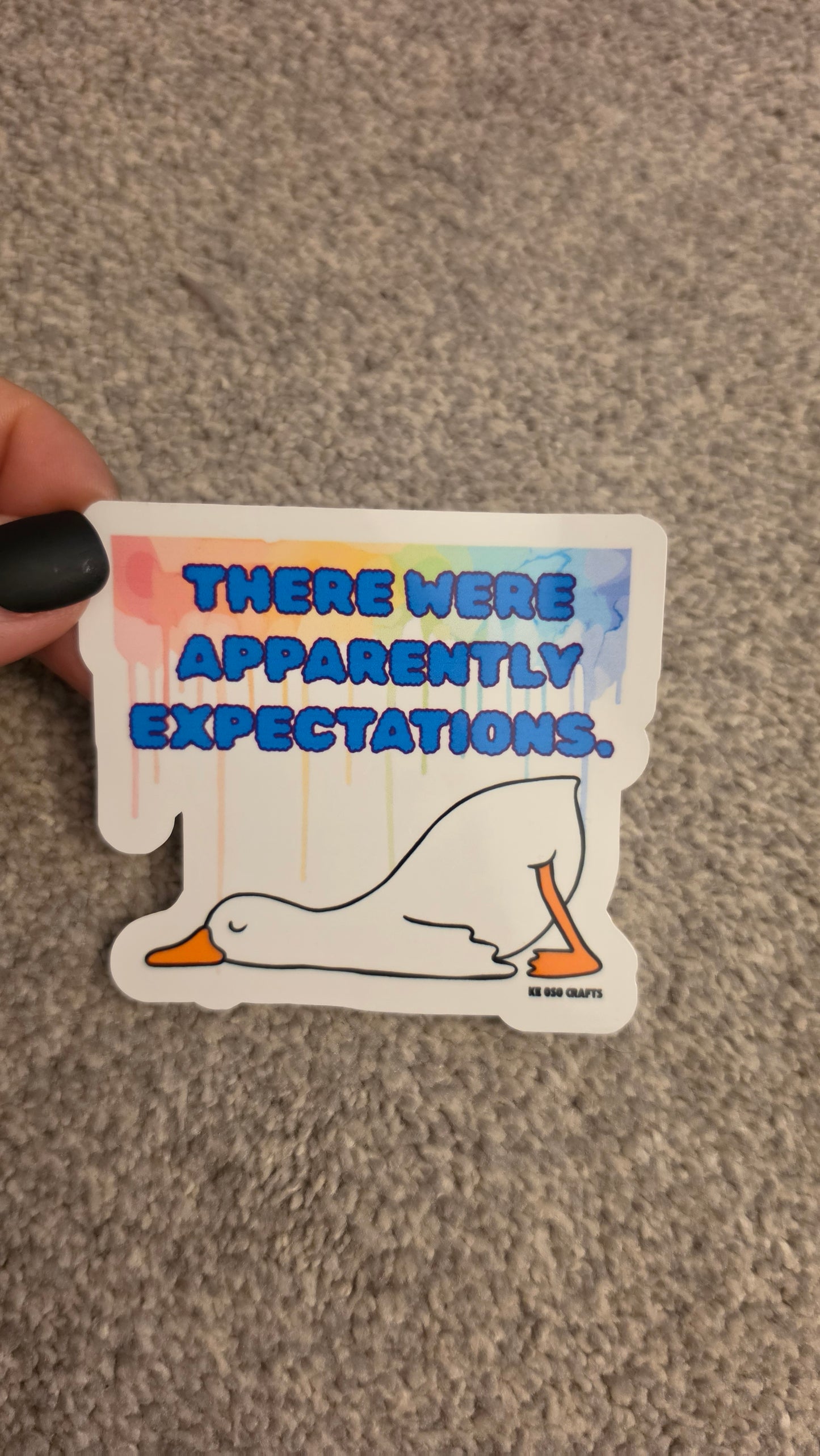 There Were Apparently Expectations 😩 | Funny Overwhelmed Goose Sticker or Magnet