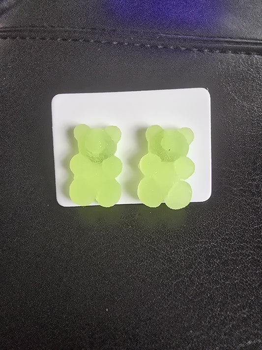 Earrings- Lime Green Sugar Bear