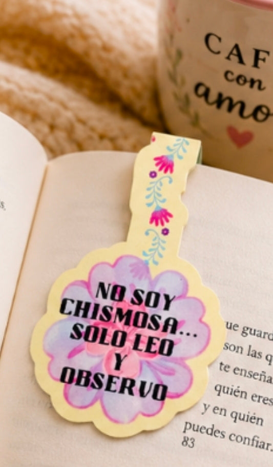 No Soy Chismosa Solo Leo y Observo | Separador Magnético para Libros | Regalo para Lectoras