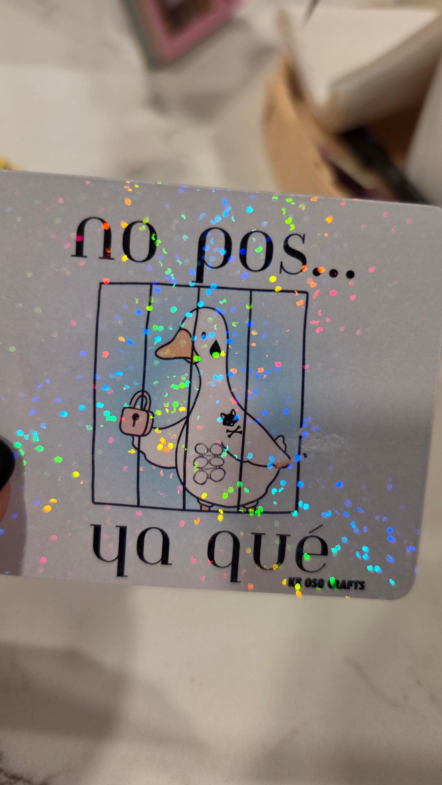 “No Pos… Ya Qué” 🚔🪿 Sticker or Magnet
