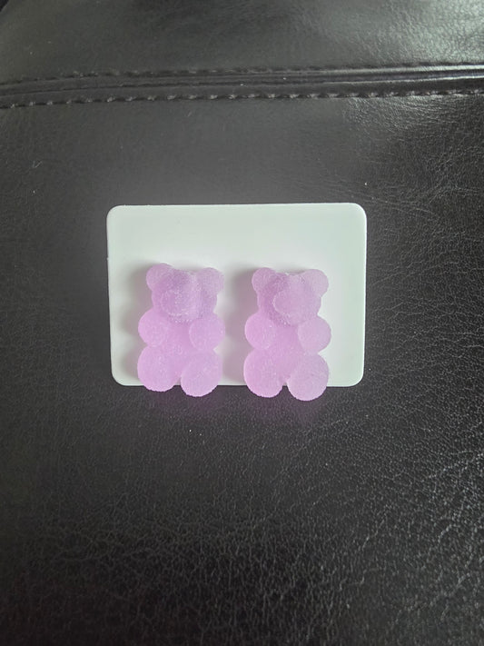 Earrings- Purple Sugar Bear