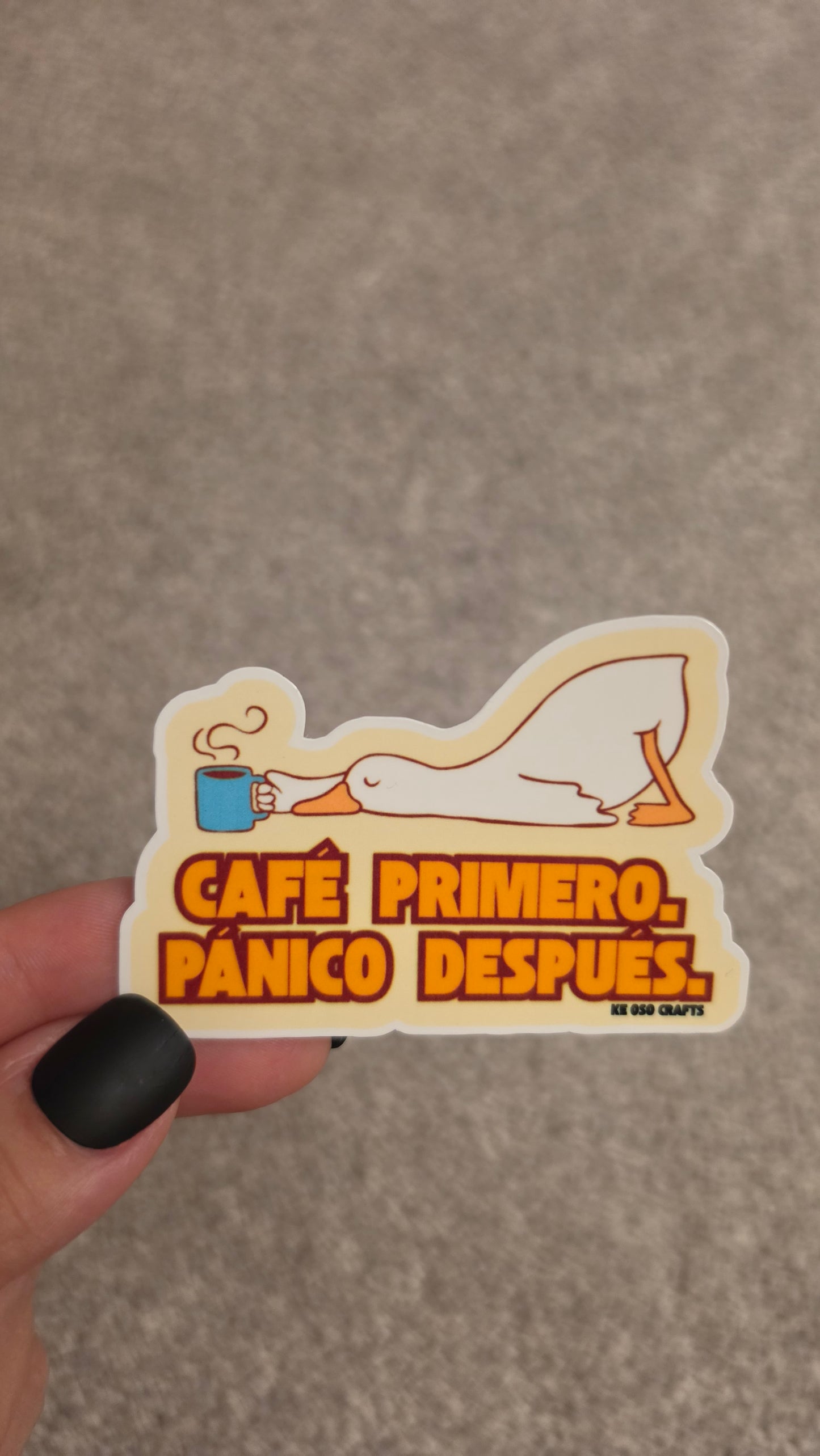 “Café Primero, Pánico Después” ☕😵‍💫 Sticker or Magnet