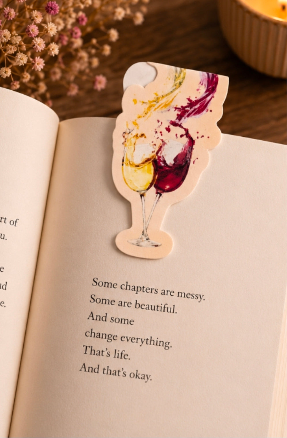 One More Chapter & One More Glass Magnetic Bookmark