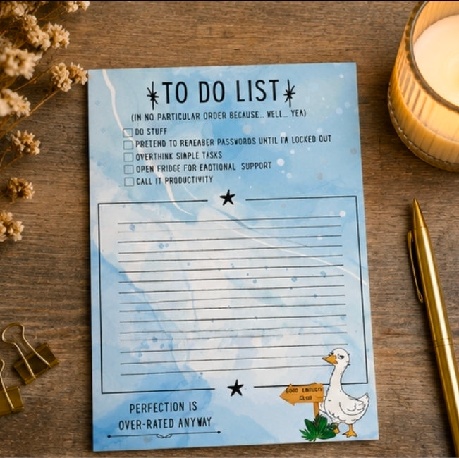 Good Enough Club To Do List Notepad