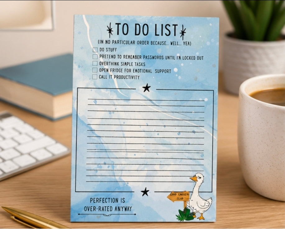 Good Enough Club To Do List Notepad