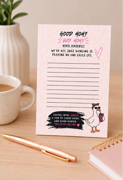 Praying No one Calls CPS- Funny Mom Notepad