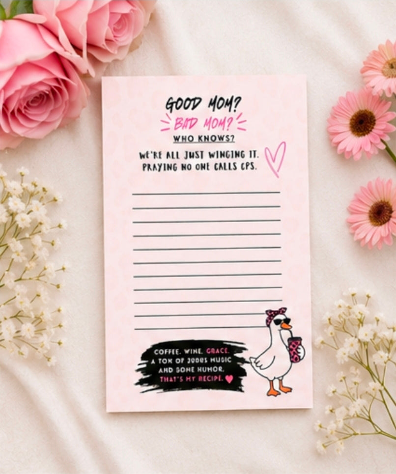 Praying No one Calls CPS- Funny Mom Notepad