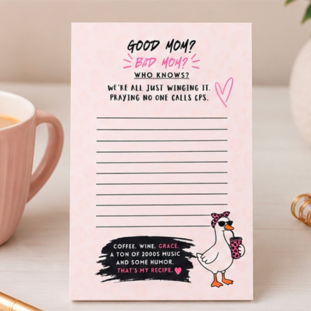 Praying No one Calls CPS- Funny Mom Notepad